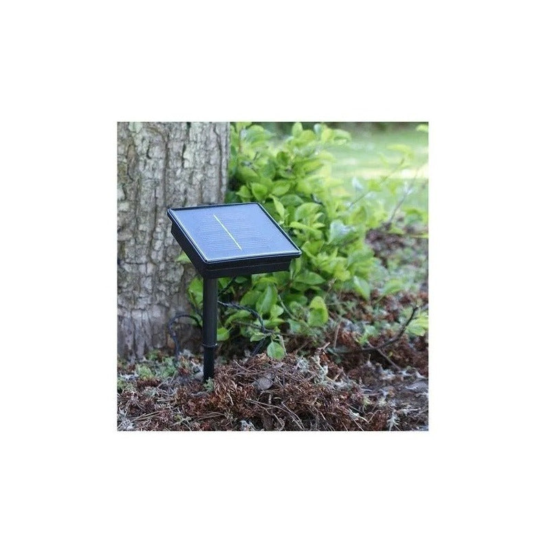 Guirnalda De Luces Led Solar Hojas De 10 Mts Enredadera