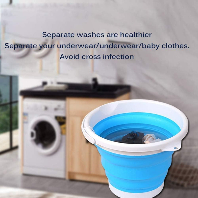 Mini Lavadora Ropa Bebe Portatil Plegable Lavado Y Drenado Blanca