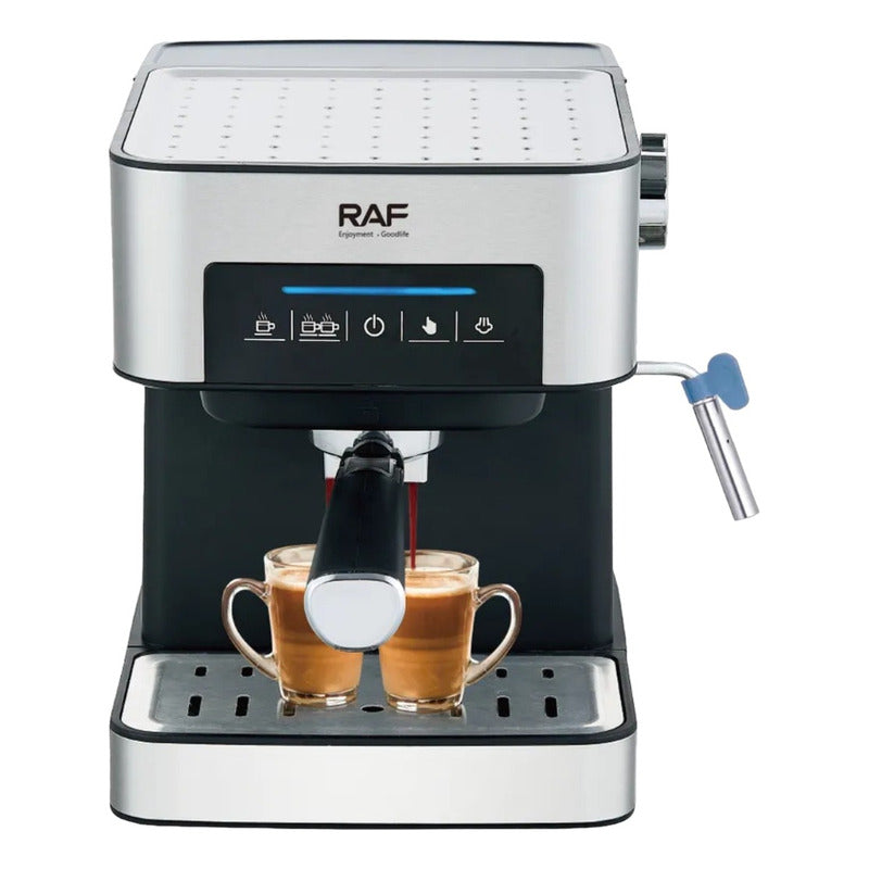 Máquina Cafetera Espresso Espumador De Leche Antigoteo Plateado