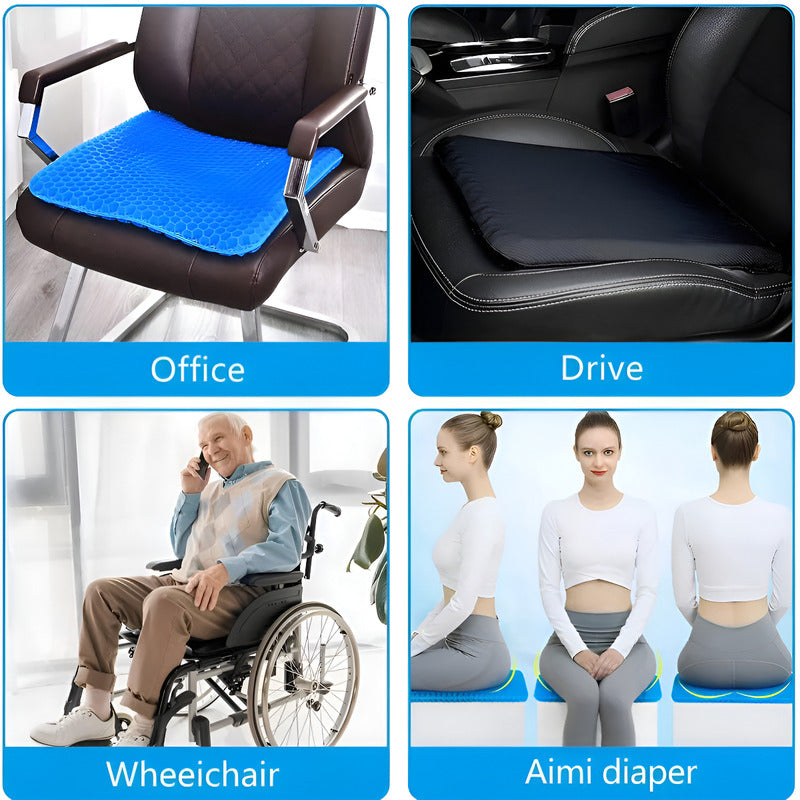 Cojín Ortopédico De Silicona Gel Relajante Asiento Terapia