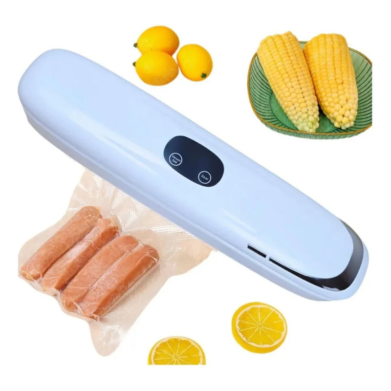 Sellador De Alimentos Al Vacio Selladora Automatica Blanco