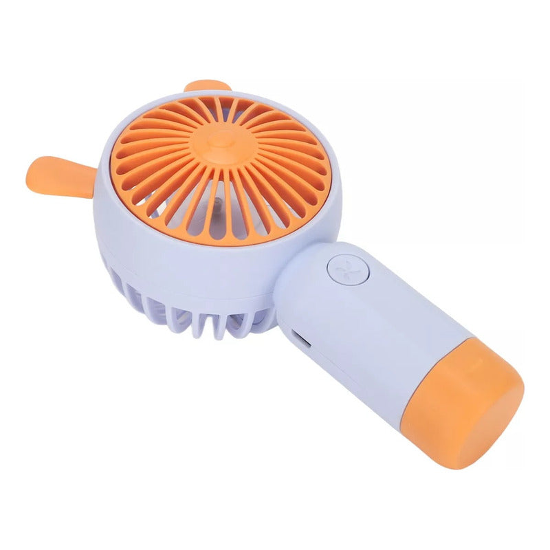 Pack X2 Mini Ventiladores  Recargables Pórtatiles 9 Cm 50 Turquesa Plástico 5