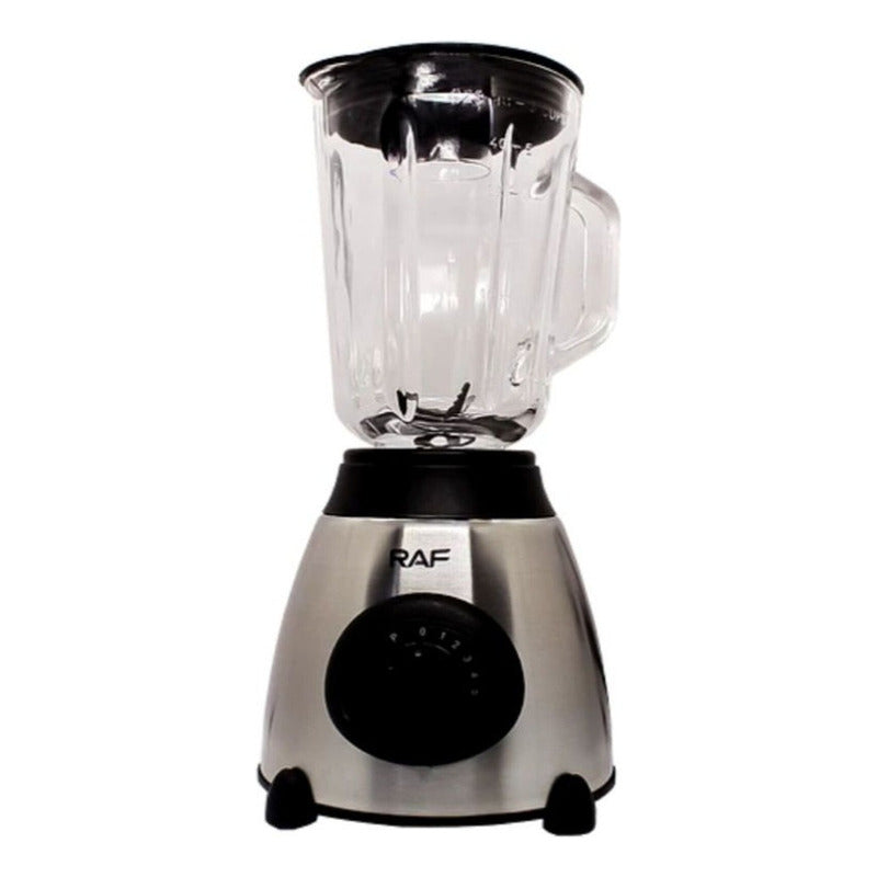 Licuadora 2 En 1 Vaso De Vidrio Resistente De Alta Calidad Plateado