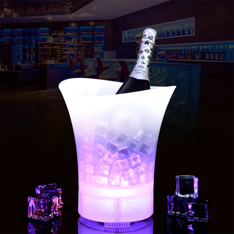 Pack X2 Hielera Con Parlante Luces Led Bluetooth Recargable Opaco Transparente