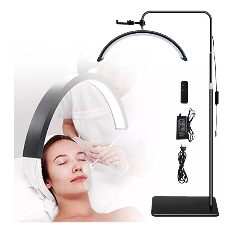 Lampara Led Lashista Manicure Estetica Led Media Luna Negra Negro
