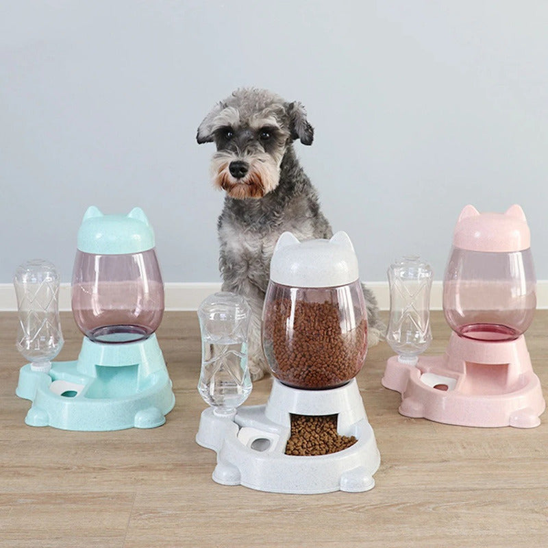 Comedero Bebedero De Mascotas Automático 2 En 1 Perros Gatos