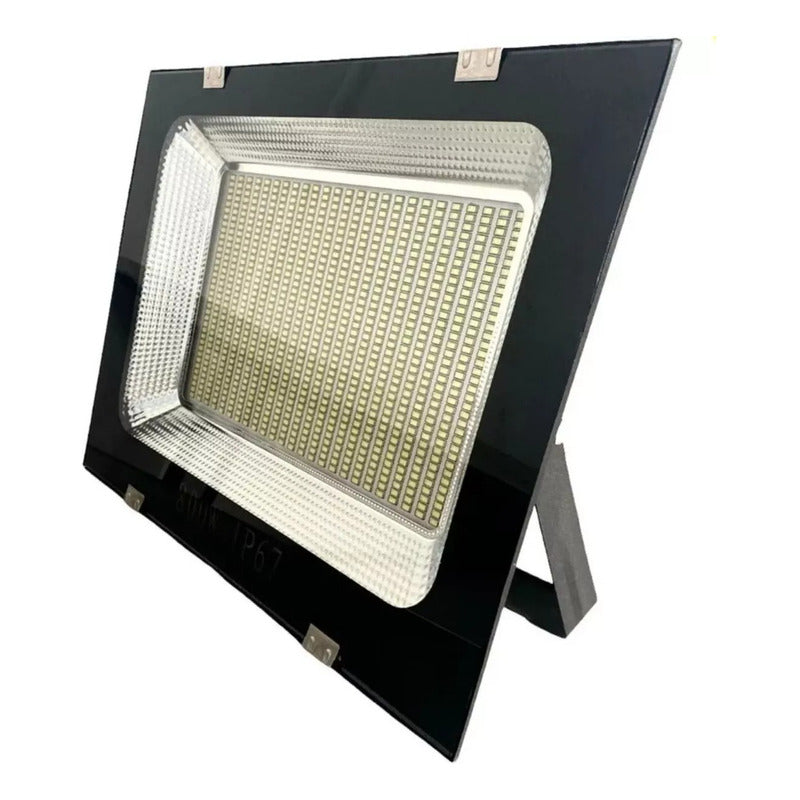 Pack 2 Focos Reflectores 800w Luz Led Exterior Canchas Ip65 Negro 10