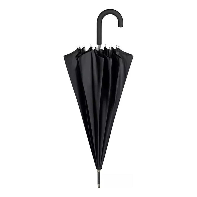 Paraguas Marin Negro 16 Varillas Clásico Curvo Protección Uv 1m Unicolor