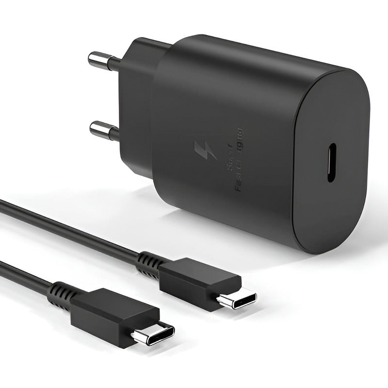 Cargador Para Samsung A30/ A31 /a32 /a33 Carga Rápida 25w Negro
