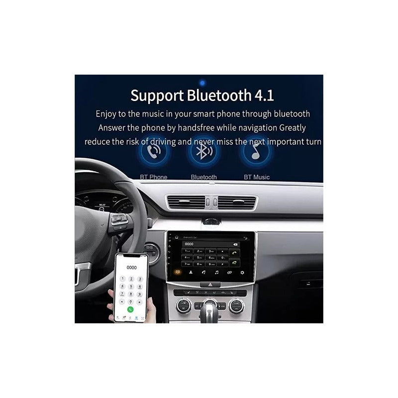 Radio Android Gps Mirror Link Wifi Usb 2 Din 9 Pulgadas Blanco