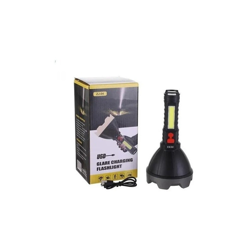 Linterna Grande Led Usb, Recargable, Anti Splash Recargable Fría
