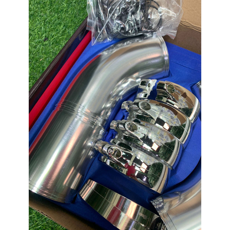 Kit Inducción Intake Admisión Universal Aluminio 77mm 3pulga