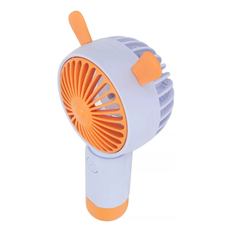 Pack X2 Mini Ventiladores  Recargables Pórtatiles 9 Cm 50 Turquesa Plástico 5