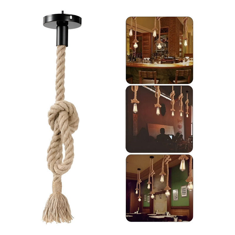 Pack X3 Soga Colgante Decorativo Vintage Retro Soquete E27 Marrón