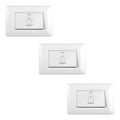 Pack X3  Pulsador Simple Timbre Interruptor 10a 250v  Blanco
