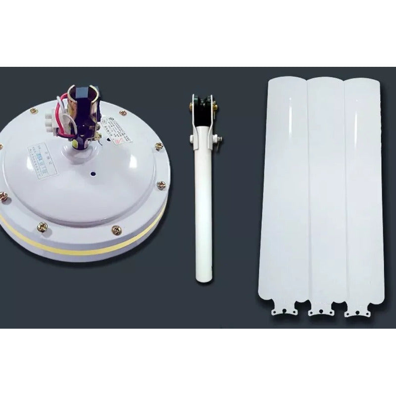 Pack X3 Ventiladores De Techo Metal 3 Aspas 142 Cm 1.42 M 50 Blanco Metálica 3