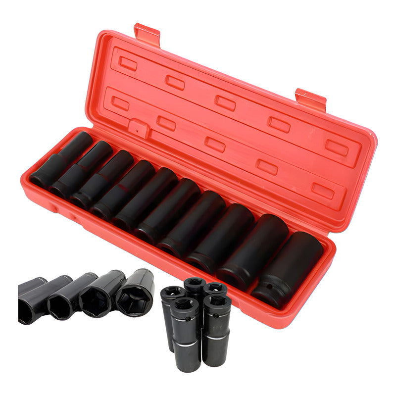 Juego Dados De Impacto Largos Mecanica Auto Camion Azul