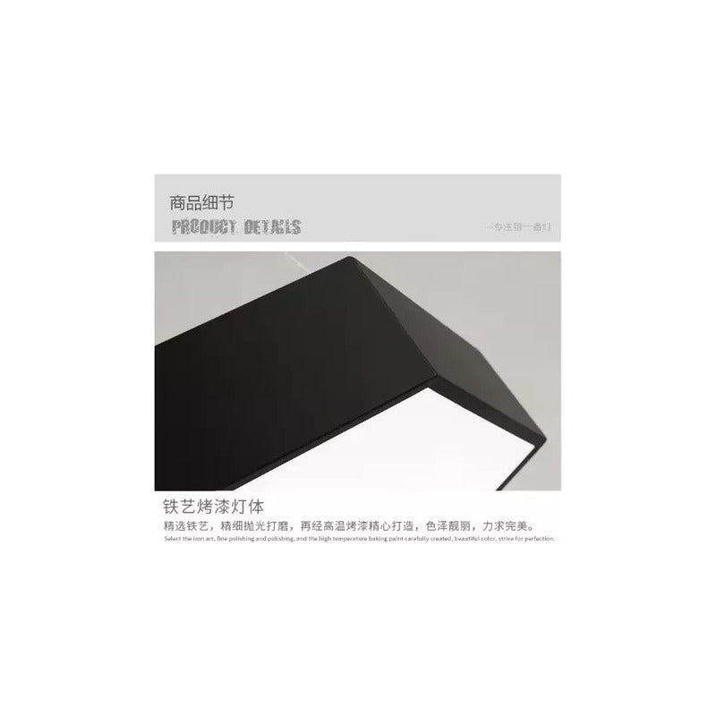 Lámpara Led Colgante Hexágono Abierta 36w Luz Fría Estructura Negro