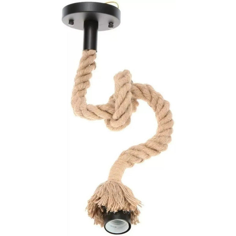 Soquete Colgante Decorativo Vintage Retro Soga E27/h76 Beige