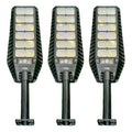 Pack X3 Foco Solar 1200w + Sensor + Soporte + Control Remoto Negro Blanco Frío