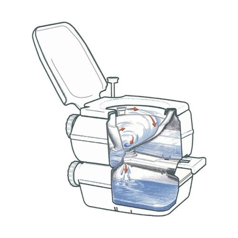 Baño Químico Portátil 20lt. Inodoro W.c. Color Gris