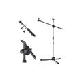 Soporte Pedestal De Micrófono Con Boom Metálico / Atril Negro