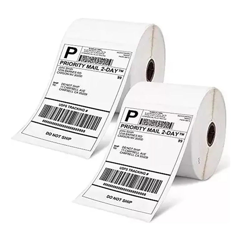 Pack X3 Etiquetas Térmicas Autoadhesivas Rollo 100x150mm Blanco Liso