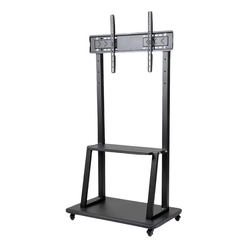 Soporte Tv Rack Movil Con Ruedas 32 A 55 Base Pedestal Stand Negro