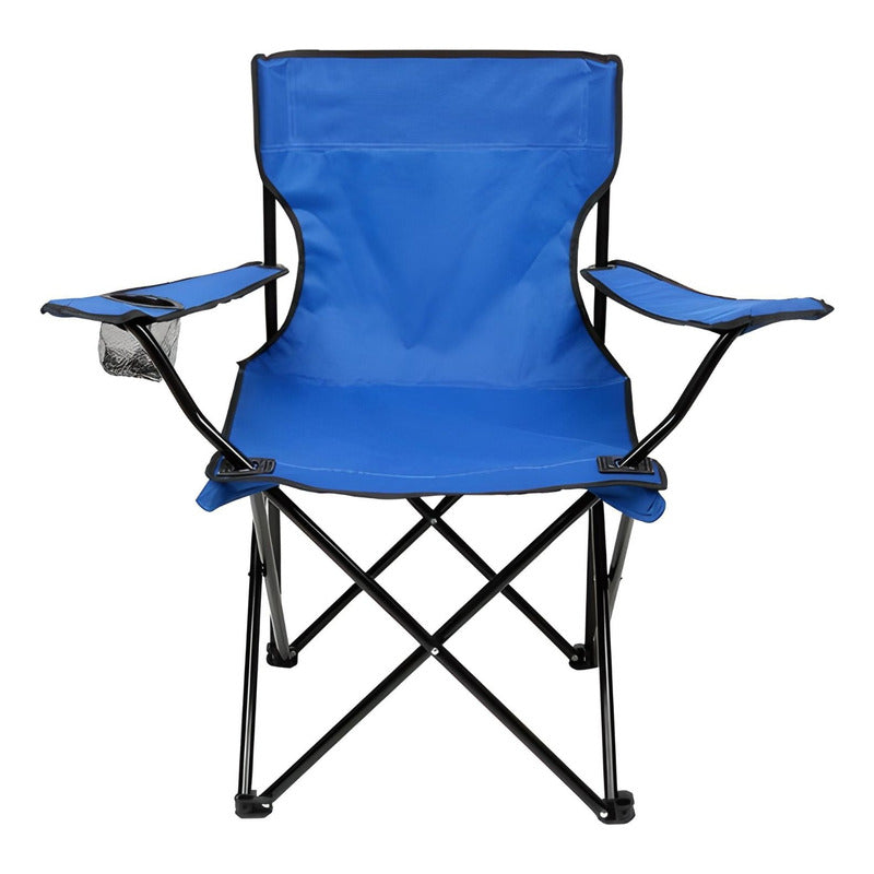 Envio Gratis Pack X2 Silla Plegable Con Bolso Portavasos Al Azar