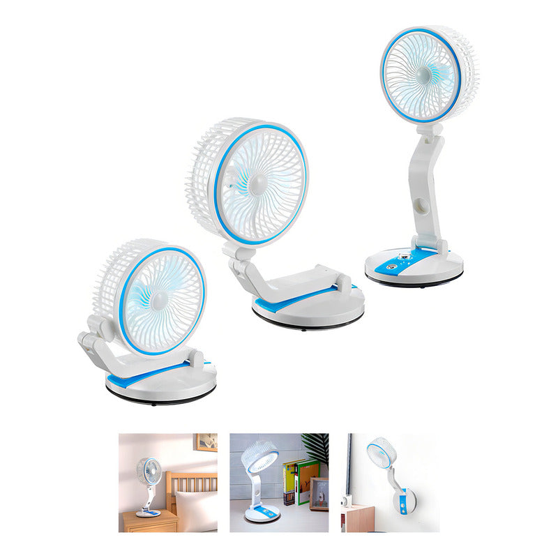 Ventilador De Mesa Genérica Ventilador Plegable Estructura Color Azul, 18 Cm