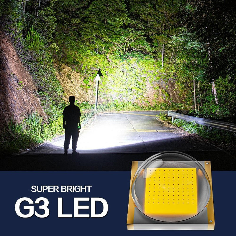 Linterna Grande Led Usb, Recargable, Anti Splash Recargable Fría