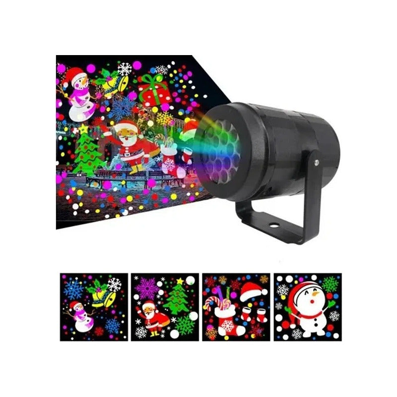 Luces Navidad Exterior Proyector Robotizado Giratorio Multicolor