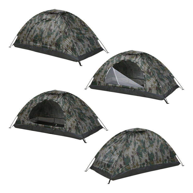 Carpa De Camping Acampar Con Mosquitero Proteccion Uv 3 Pers Negro