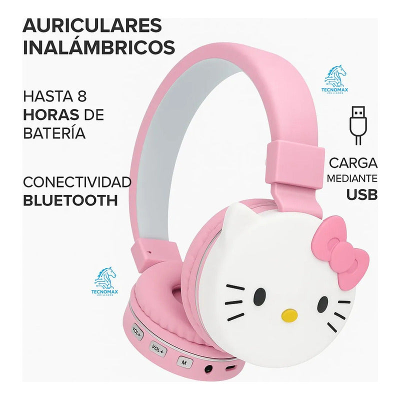 Audífonos Inalámbricos Con Micrófono Para Niños Bt Hello Kitty