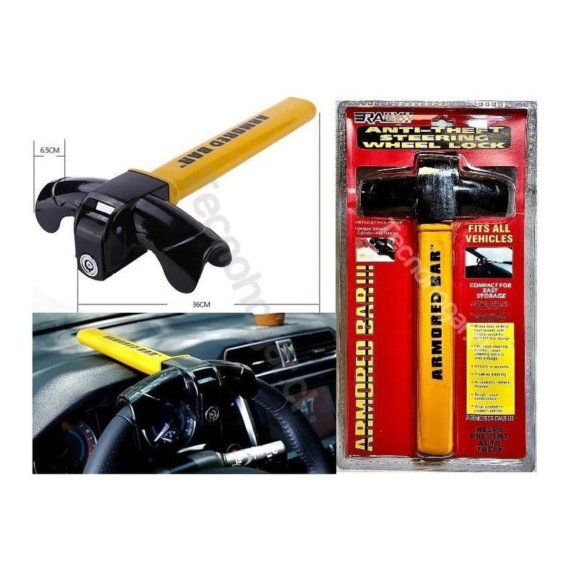 Traba Volante Antirrobo Acero Candado De Volant Envio Gratis
