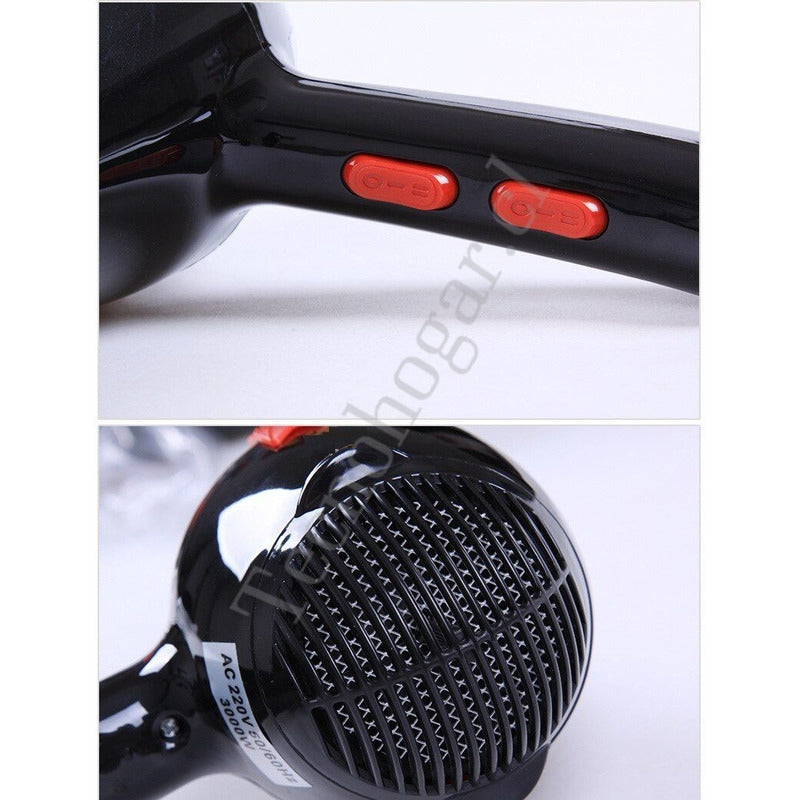 Secador De Cabello Pelo Peluqueria Profecional Regulable Negro