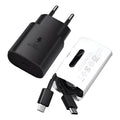 Cargador Carga Rápida Con Cable Tipo C Compatible Sam Negro