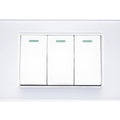 Pack X10 Interruptor Triple On/off 10a Para Hogar Y Oficina 10 A 250v Blanco