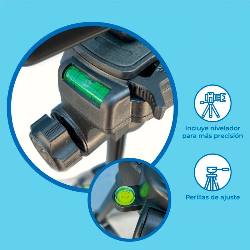 Trípode Universal Aluminio 1.7mts Profesional Cámara Negro