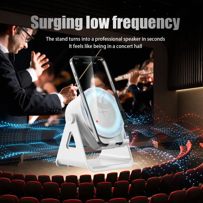 Altavoz Bluetooth Inducción Automática Altavoz Blanco Negro