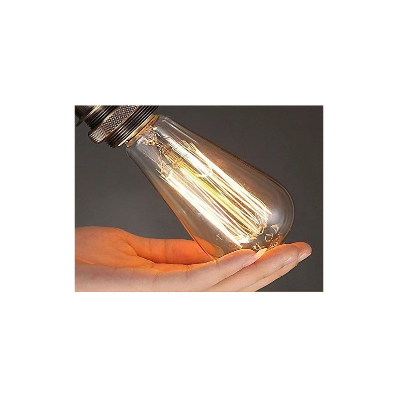 Pack X10 Ampolleta Led  Vintage Filamento Cálida Ahorradora  Cálida