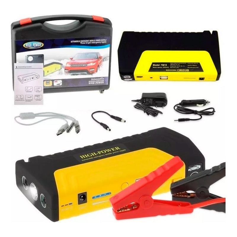 Partidor Cargador Auto Powerbank Batería Inflador Neumático