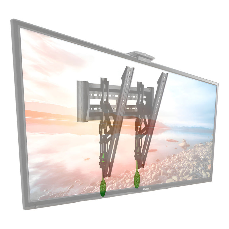 Soporte Tv De 32 A 65 Fijo Semi Inclinable Capacidad 36 Kg Negro
