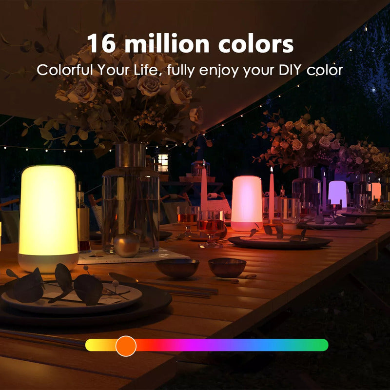 Lampara De Noche Para Bebe App Inteligente Sincroniza Musica Blanco Transparente