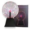 Lámpara Mesa Tesla Plasma Energia Tactil Bola Rayos Velador Negro Transparente