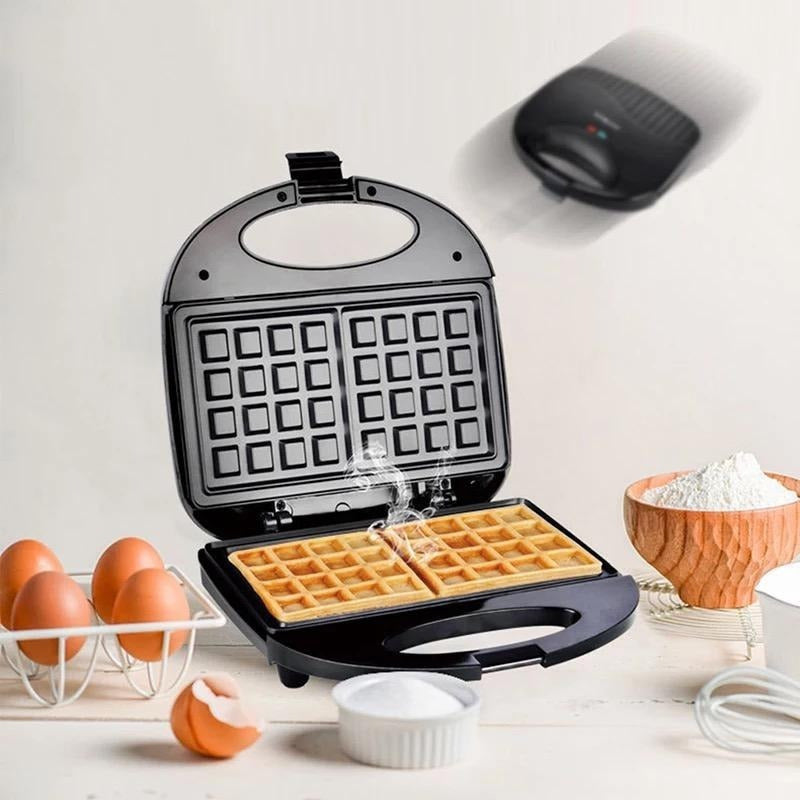 Maquina Wafflera Potente Waffles En 5 Min Negro