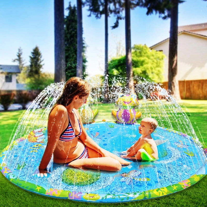 Alfombra De Agua Piscina Chorros Para Niño Facil De Guardar