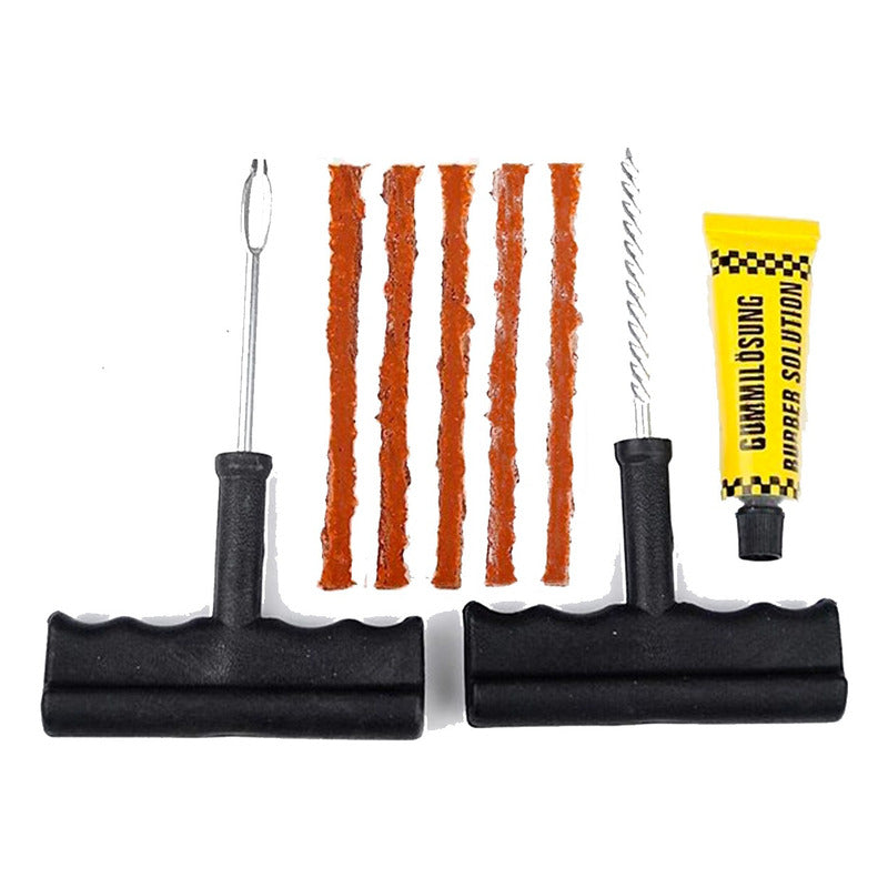 Kit Reparación Pinchazos Neumáticos Auto Moto Emergencia
