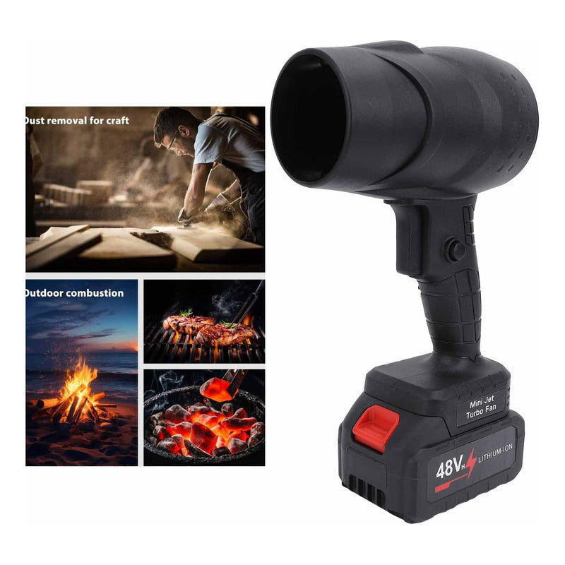 Soplador Turbina Profesional De Polvo Inalámbrico Negro