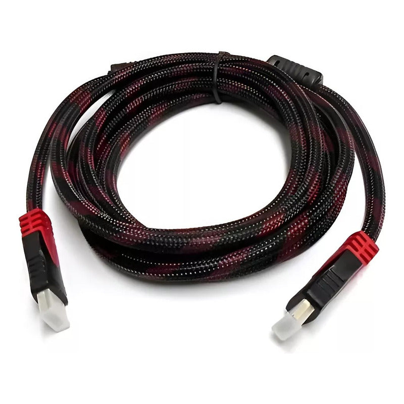 Cable 10 Mts Hdmi 4k Alta Velocidad Conector Bañado En Oro